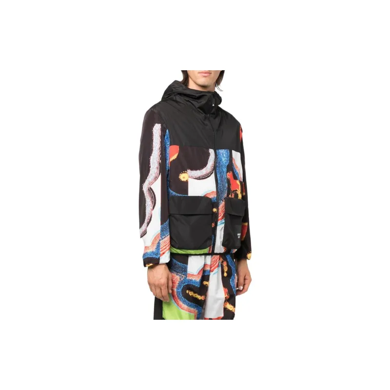 AMBUSH Abstract pattern Paneled Technical Jacket-3