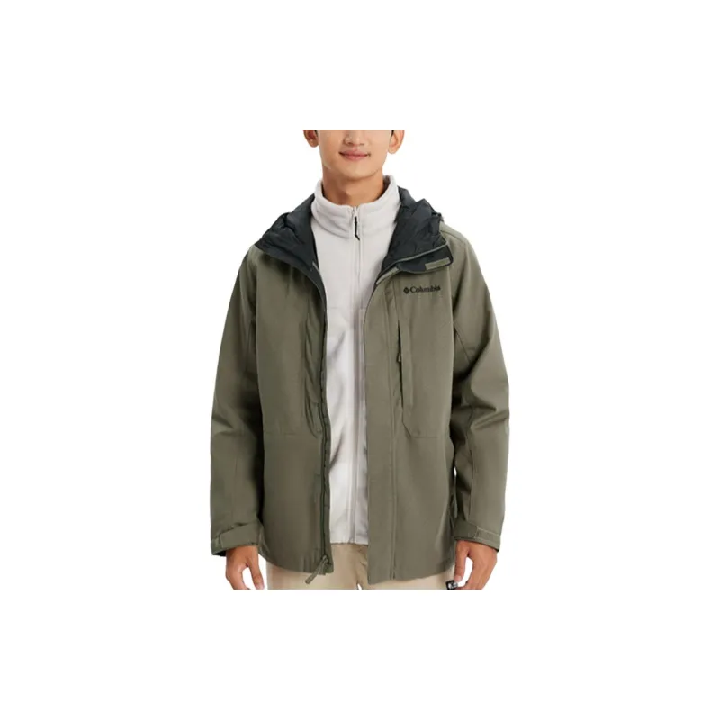 Columbia Windproof And Breathable Windbreaker Jacket Men's Army Green-3