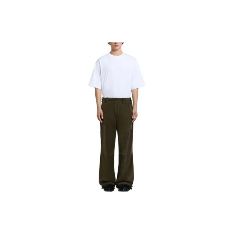 MARNI Wide leg Leather Trousers-1