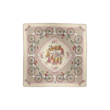 HERMES Mulberry Silk Silk Scarves Women's Multicolor