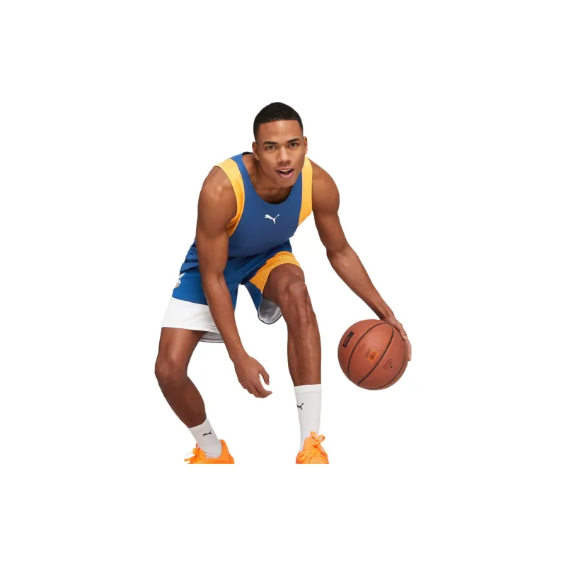 PUMA Basketball Jersey Men's Blue Citrus Orange-3