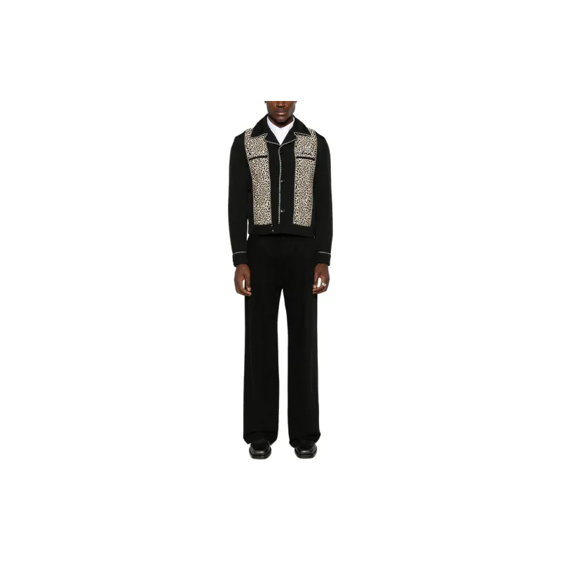 AMIRI Leopard Buttoned Cadet Jacket-1