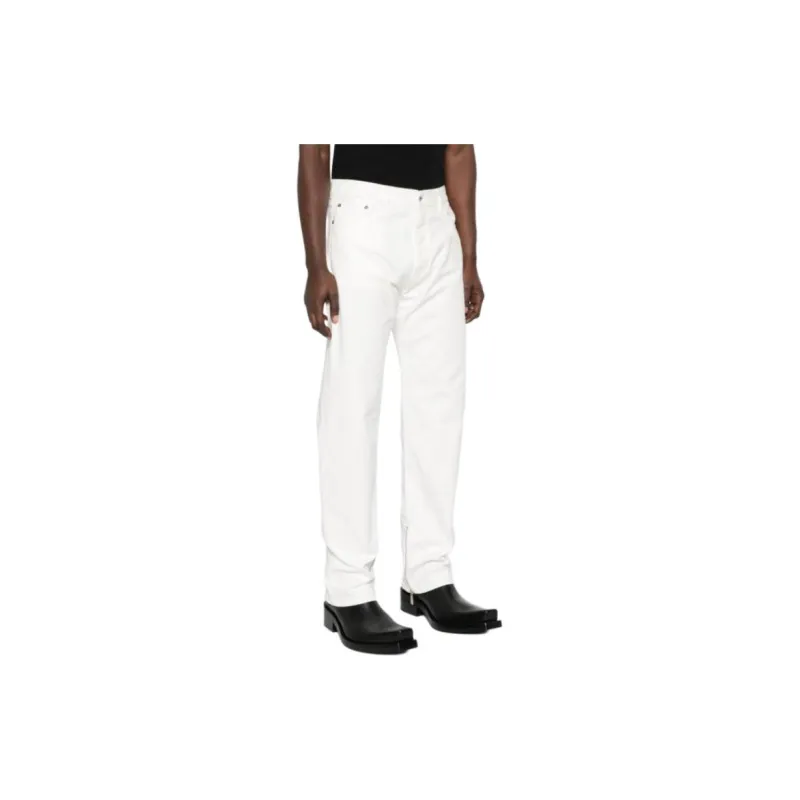 OFF WHITE Casual Pants Regular Fit Men's White-3