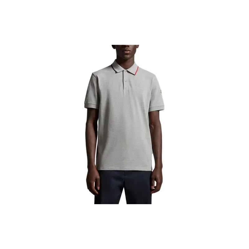 Moncler Polo Shirts Men Gray-1