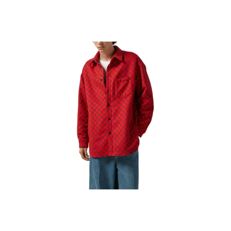 GUCCI Shirts Men Red-2