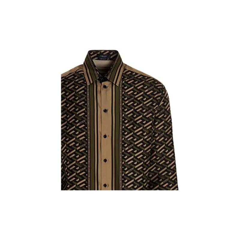 FANSIZHE VERSACE Shirt Men's Brown-6