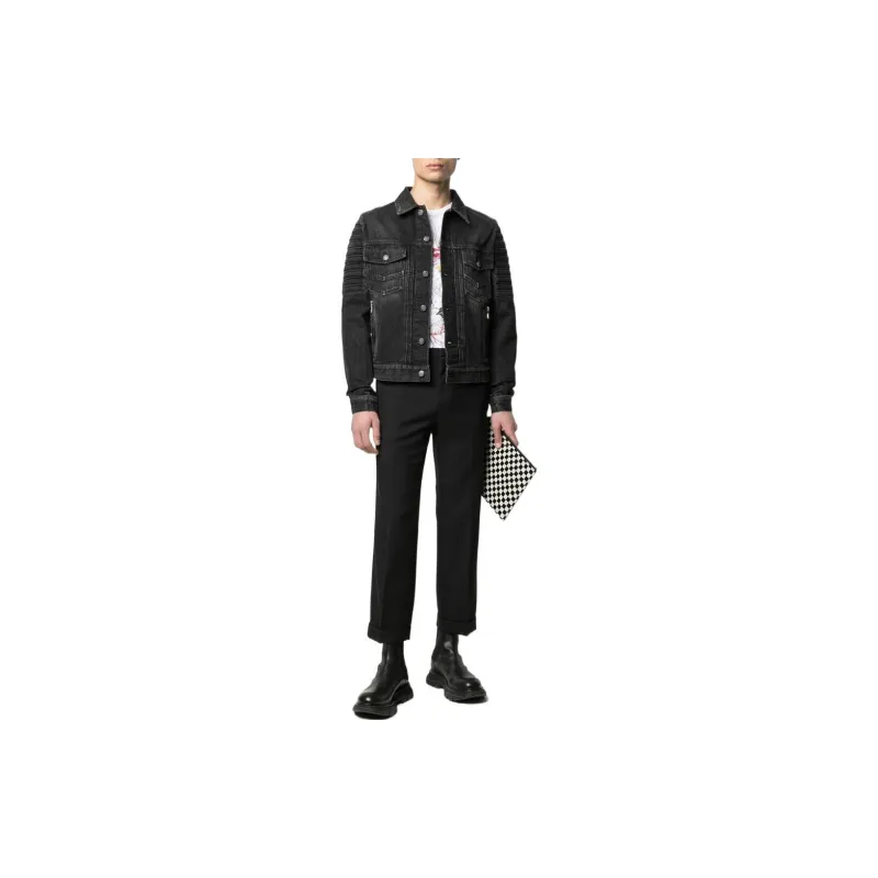 BALMAIN Denim Jacket Men's Black-1
