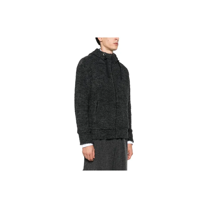 JUNYA WATANABE Textured Drawstring Zipped Hoodie-3