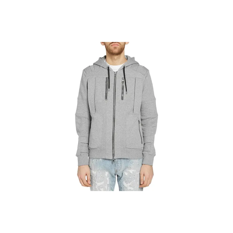 BALMAIN Sweatshirts Men Gray-2