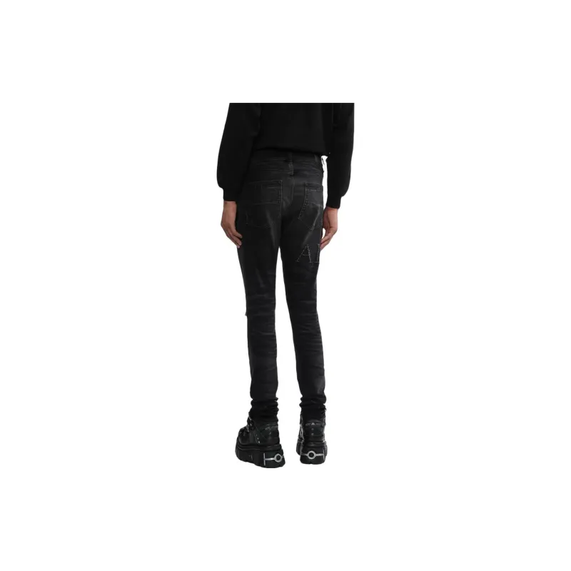 AMIRI Crystal Logo Jean-3