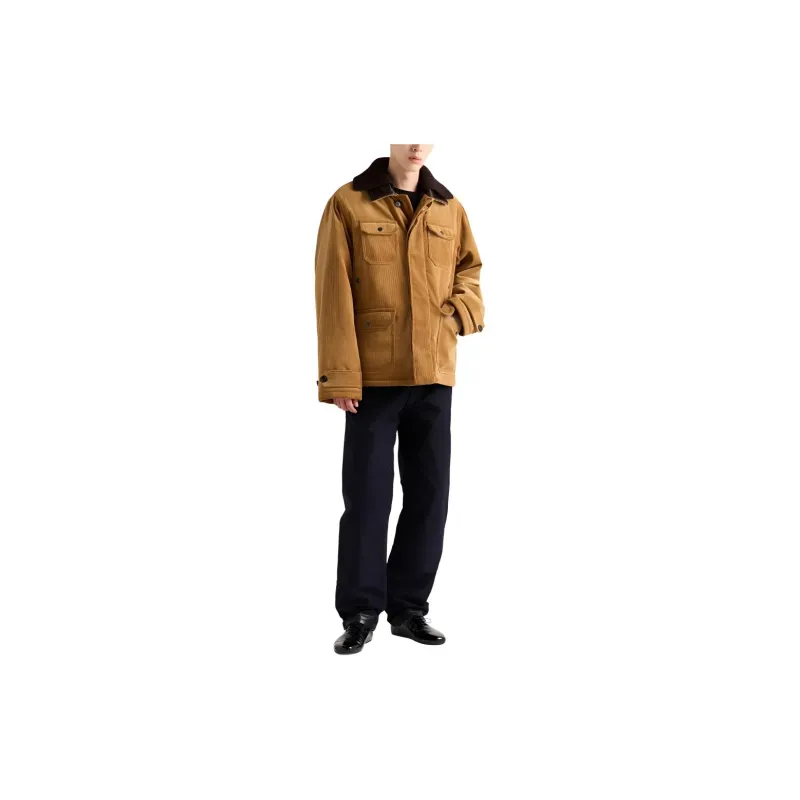 PRADA Long Sleeved Corduroy Shirt Jacket-1