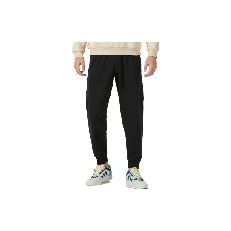 Adidas Knitted Sports Pants Men's Black-3