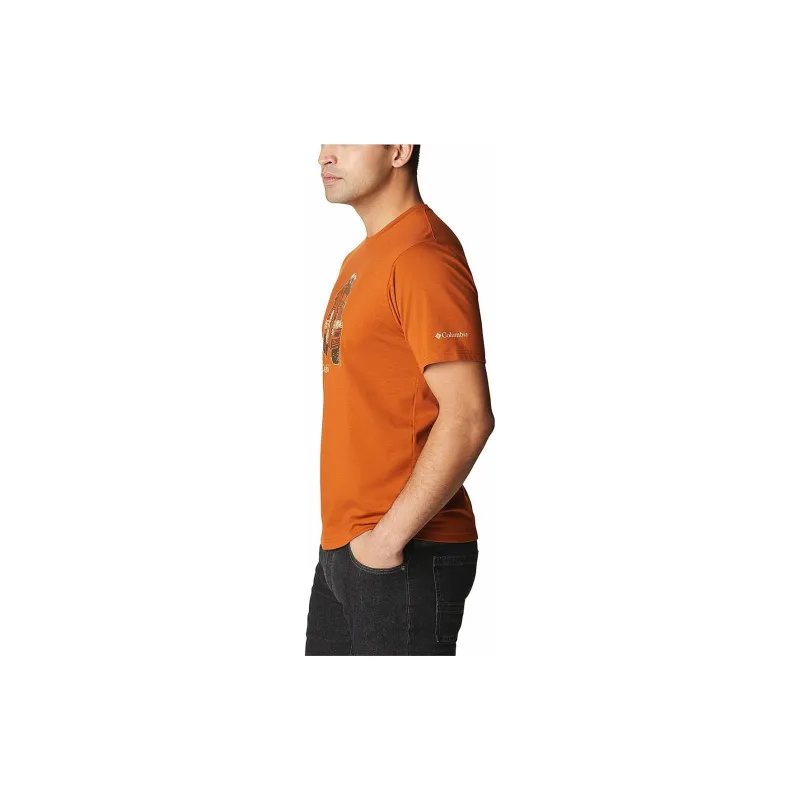 Columbia Sun Trek T Shirts Men Warm Copper Mixed Color-3