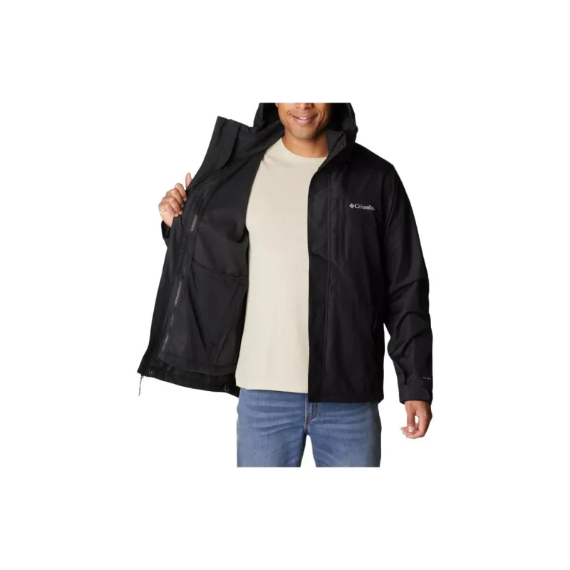 Columbia Gulfport Waterproof And Breathable Windbreaker Jacket Men's Black-5