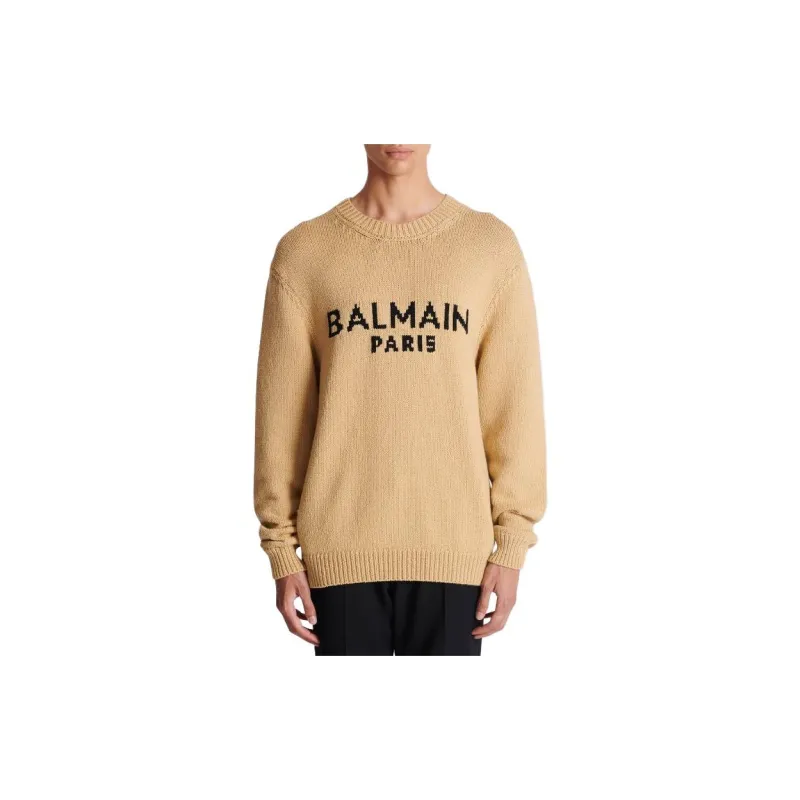 BALMAIN Jacquard Logo Crewneck Sweater-2
