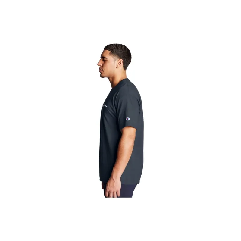 Champion T Shirts Unisex Navy Blue+Sky Blue-5