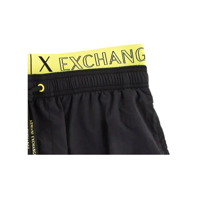 ARMANI EXCHANGEAE SS24 Beach Shorts Men's Black-3