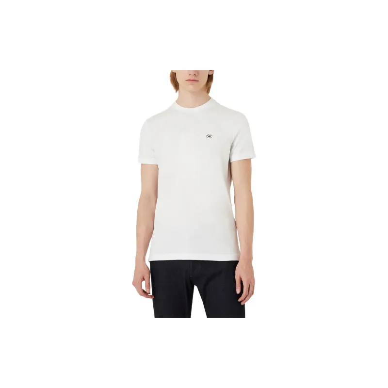 EMPORIO ARMANI Supima Jersey T shirt With Micro Logo Patch-1