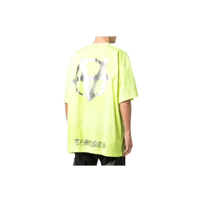 Vetements T-Shirts Unisex Yellow-3