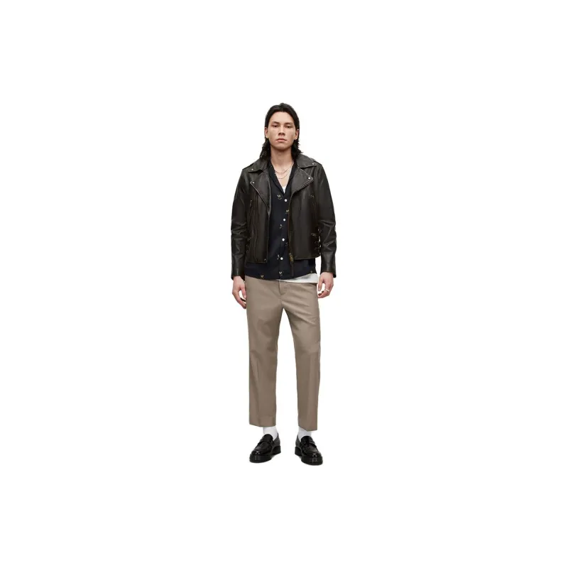 ALLSAINTS Leather Jackets Men Black-1