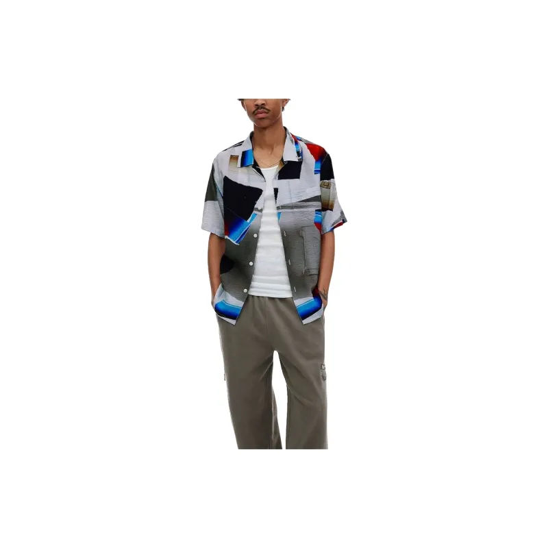 Thisisneverthat Torn Rayon Short Sleeve Shirt-2