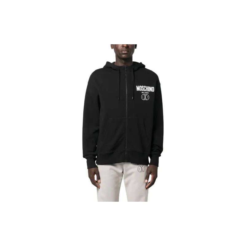 MOSCHINO Logo print Cotton Hoodie-1