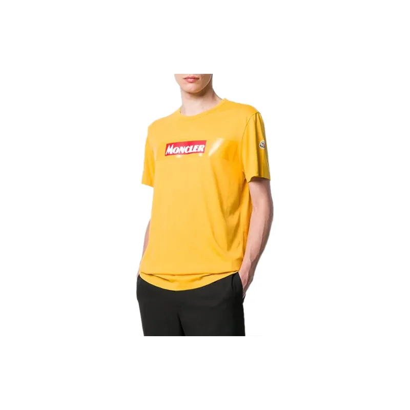 Moncler SS21 T Shirts Men Yellow-1