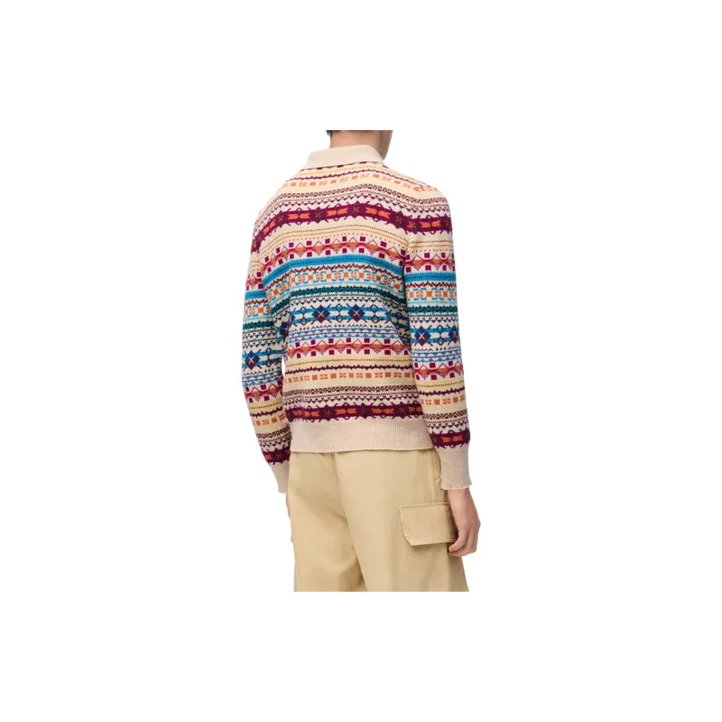 LOEWE Anagram Jacquard Polo Jumper-3