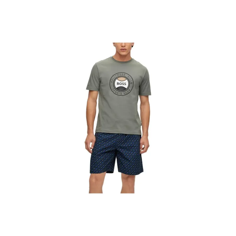 HUGO BOSS Regular Short Sleeved T Shirts Men's Gray Green-2