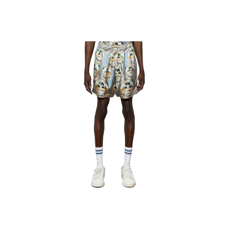 AMIRI Graphic-print Silk Shorts-1