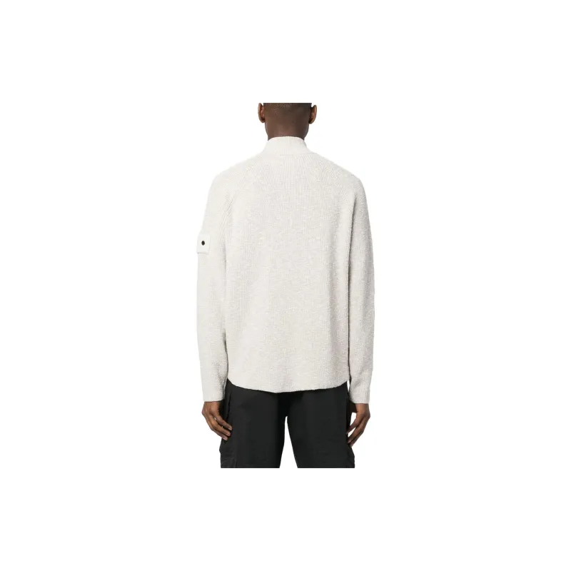 STONE ISLAND Melange Zipped Cardigan-2