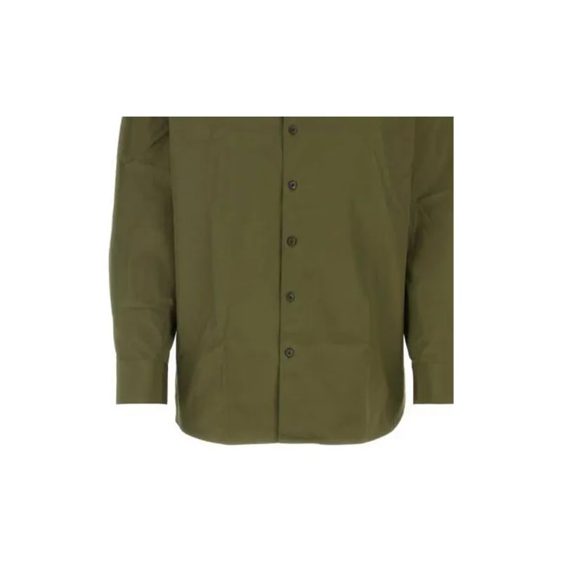 PRADA Logo Plaque Long Sleeved Shirt-3