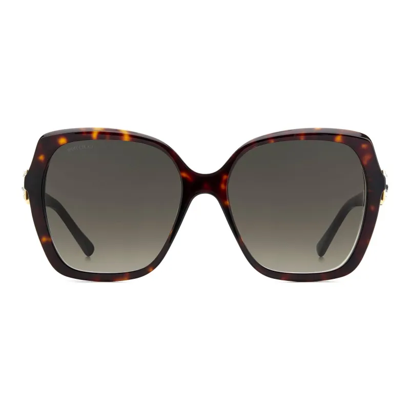 Jimmy Choo Plastic Square Sunglasses Women's Tortoiseshell-1