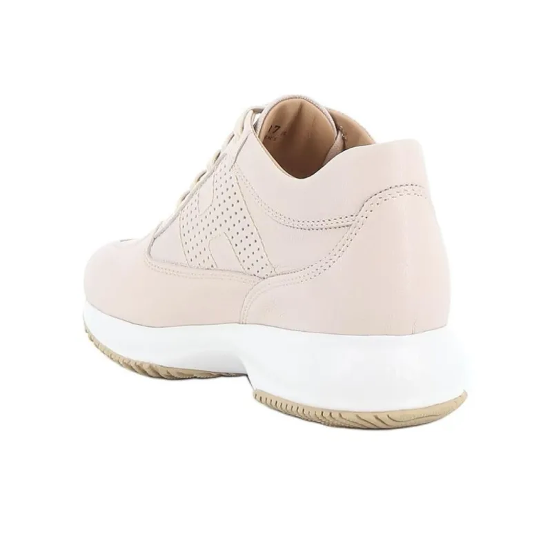 HOGAN Interactive Cushioning Anti-Slip And Wear-Resistant Low-Top Casual Shoes Women's Pearl Pink-3