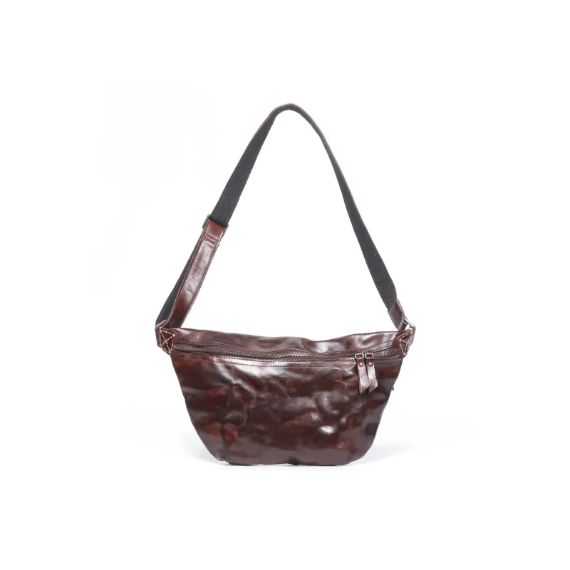 LARTIGENT Top Grain Cow Leather Versatile Shoulder Bag Medium Size Men's Vintage Brown/Coffee-5