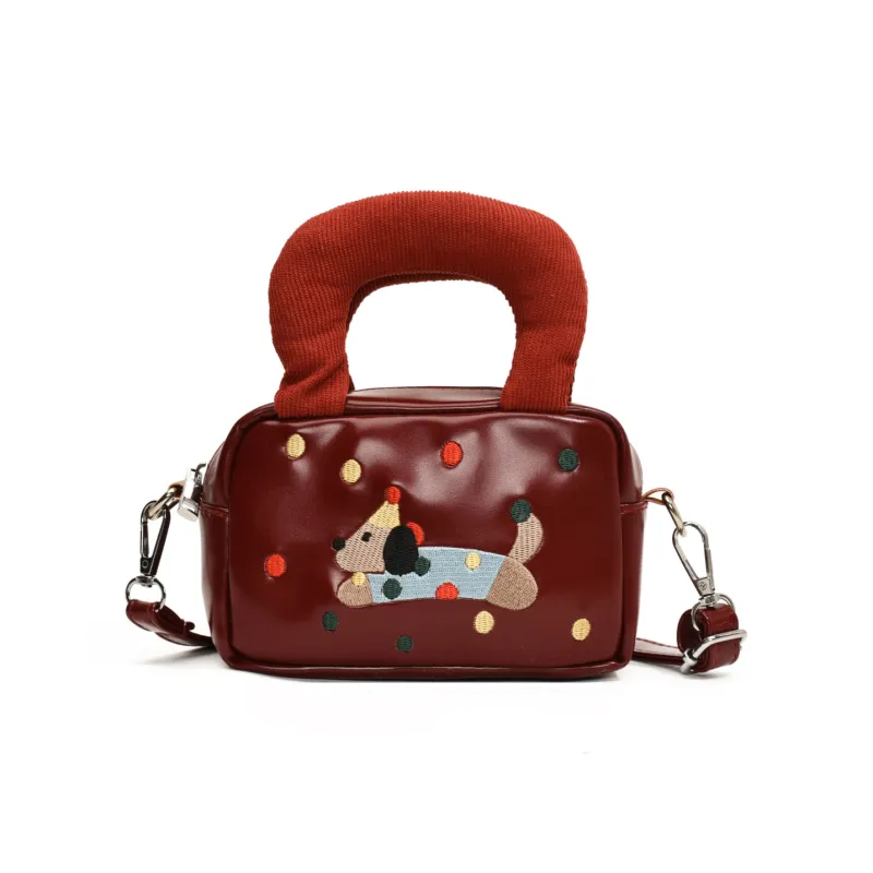 NATTY PU Shoulder Bags Handbags Small Size Women's Black/Red/Brown-7