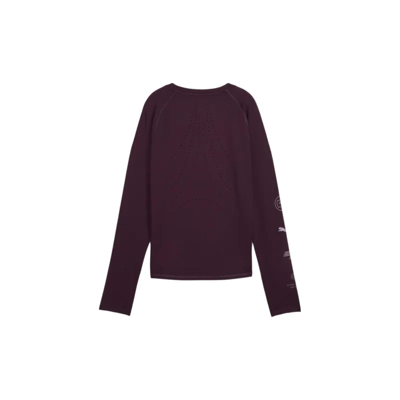 PUMA HYROXCLOUDSPUN FW24 Raglan Sleeve T-Shirt Women's Midnight Plum-1