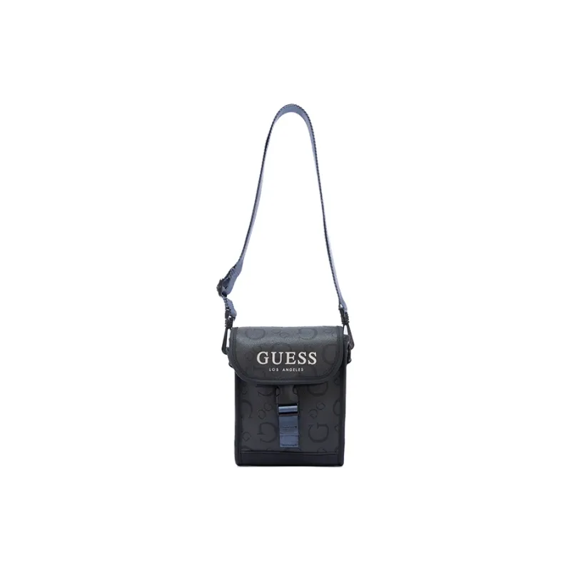 GUESS Synthetic Leather Shoulder Bag Unisex Carbon Gray-0