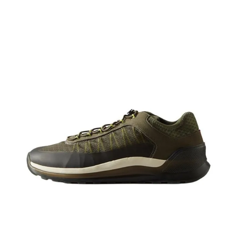 HUNTER Slip Resistant Low Top Casual Shoes Men's Bamboo Green Moon White Color Block-0
