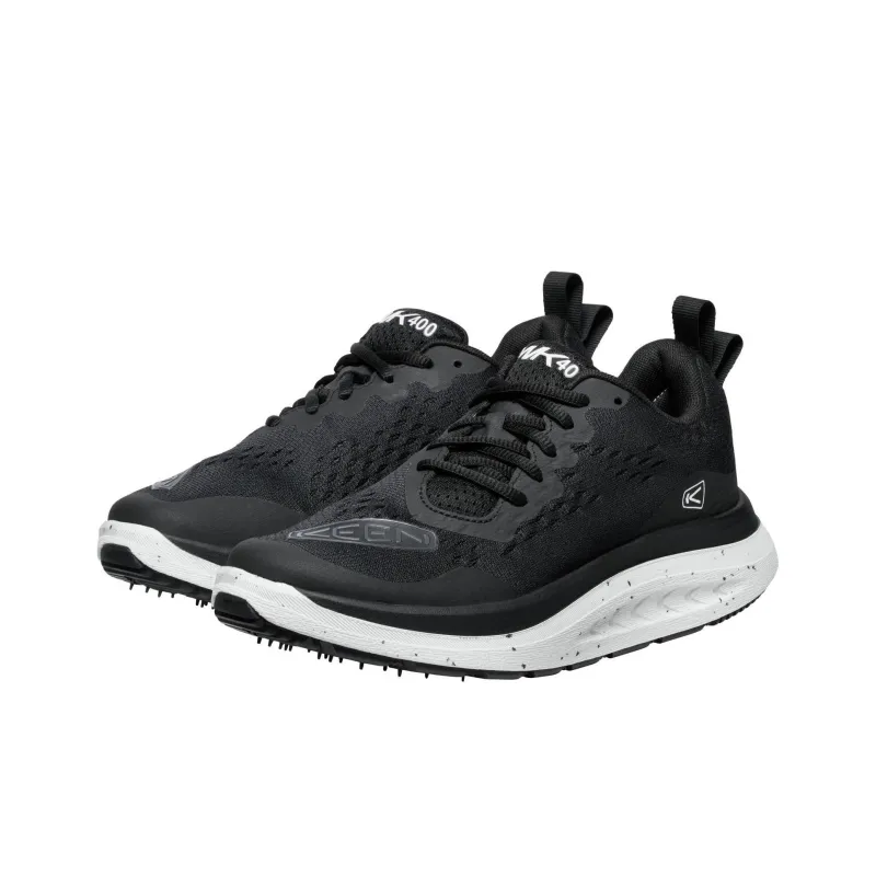 KEEN WK400 Anti Slip Wear Resistant Low Top Casual Shoes Women's Black White-3