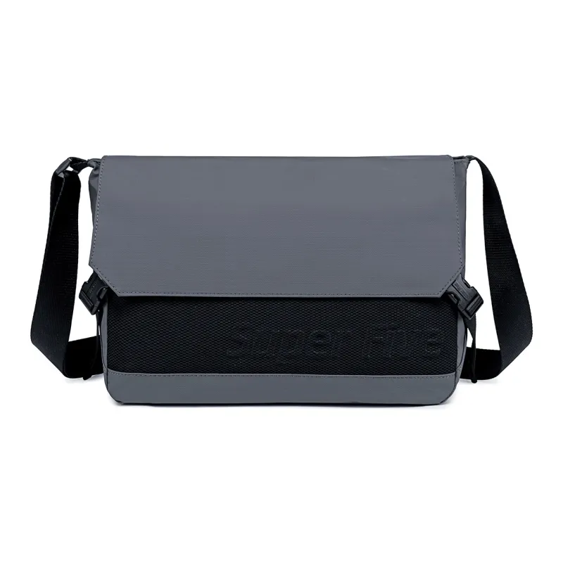 Super Five Polyester Shoulder Bag Unisex Ecru/Black/Red/Gray-10