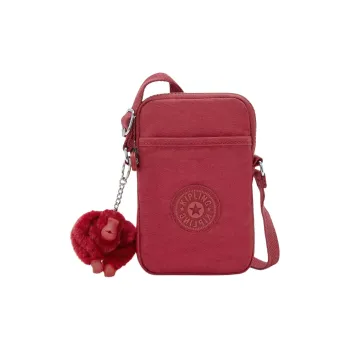 Kipling Nylon Cell Phone Pouch, Shoulder Bag, Crossbody Bag Regular Unisex Stylish Red