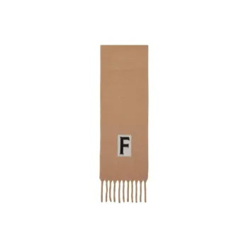 Ferragamo Logo Intarsia knit Fringed Scarf