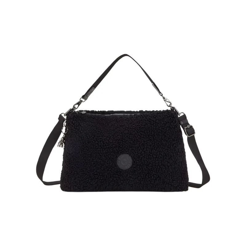 Kipling Polyester Crossbody Bag, Shoulder Bag Medium Size Women's Black-0