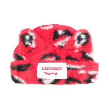 CHARLES JEFFREY Nylon Beanies Men's Pink