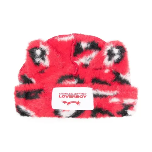 CHARLES JEFFREY Nylon Beanies Men's Pink