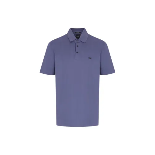 HUGO BOSS Polo Shirts Men Purple