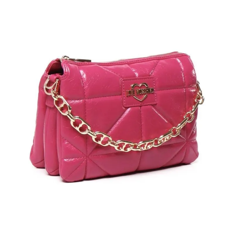 LOVE MOSCHINO Geometric Quilted Shoulder Bag-1