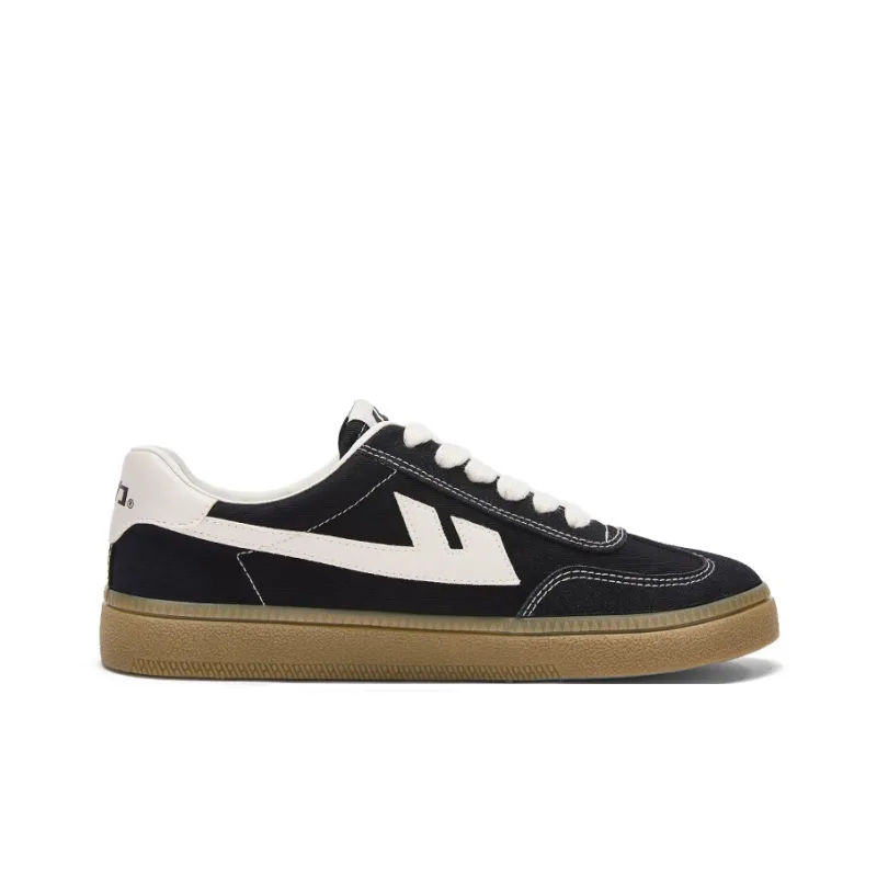 Warrior Non-slip Wear-resistant Shock Absorption Low-Top Skateboard Shoes Unisex Black-1