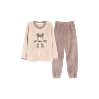 Huggy Kissy Pajama Set Women's Apricot